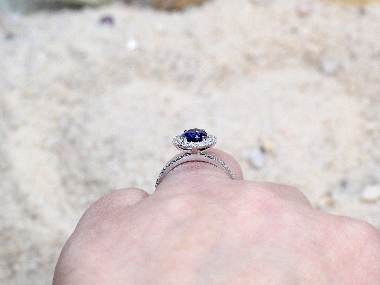 2ct Lab Diamond Engagement Ring, Lab Grown Diamond Oval Ring, Double Halo Ring, Lab Created Diamond, Urania BellaMoreDesign.com