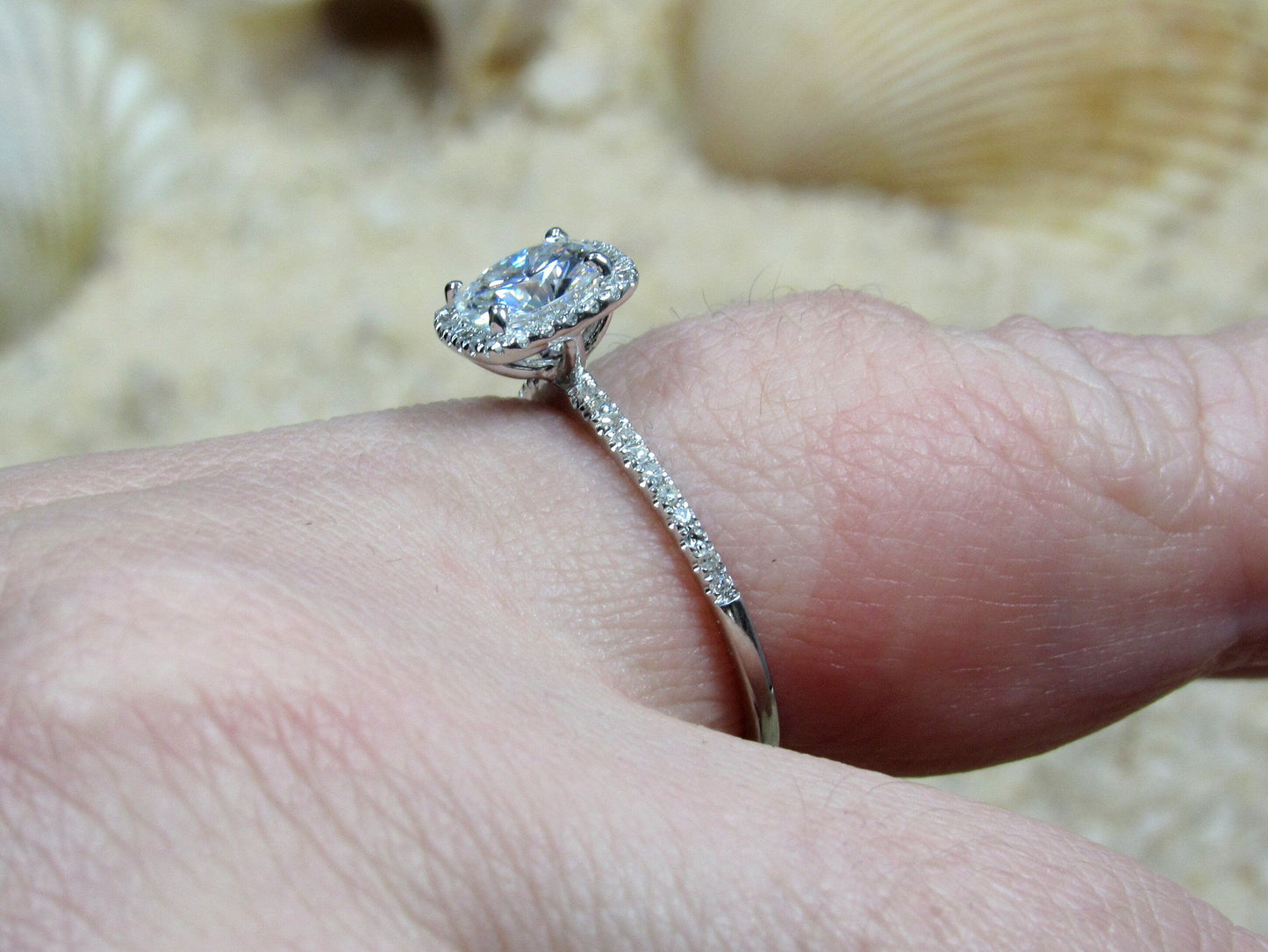 Alexandrite Diamonds Engagement Ring Cushion Halo Cuscino Petite 1ct 6mm Round Custom Size White-Yellow-Rose Gold-10k-14k-18k-Platinum BellaMoreDesign.com