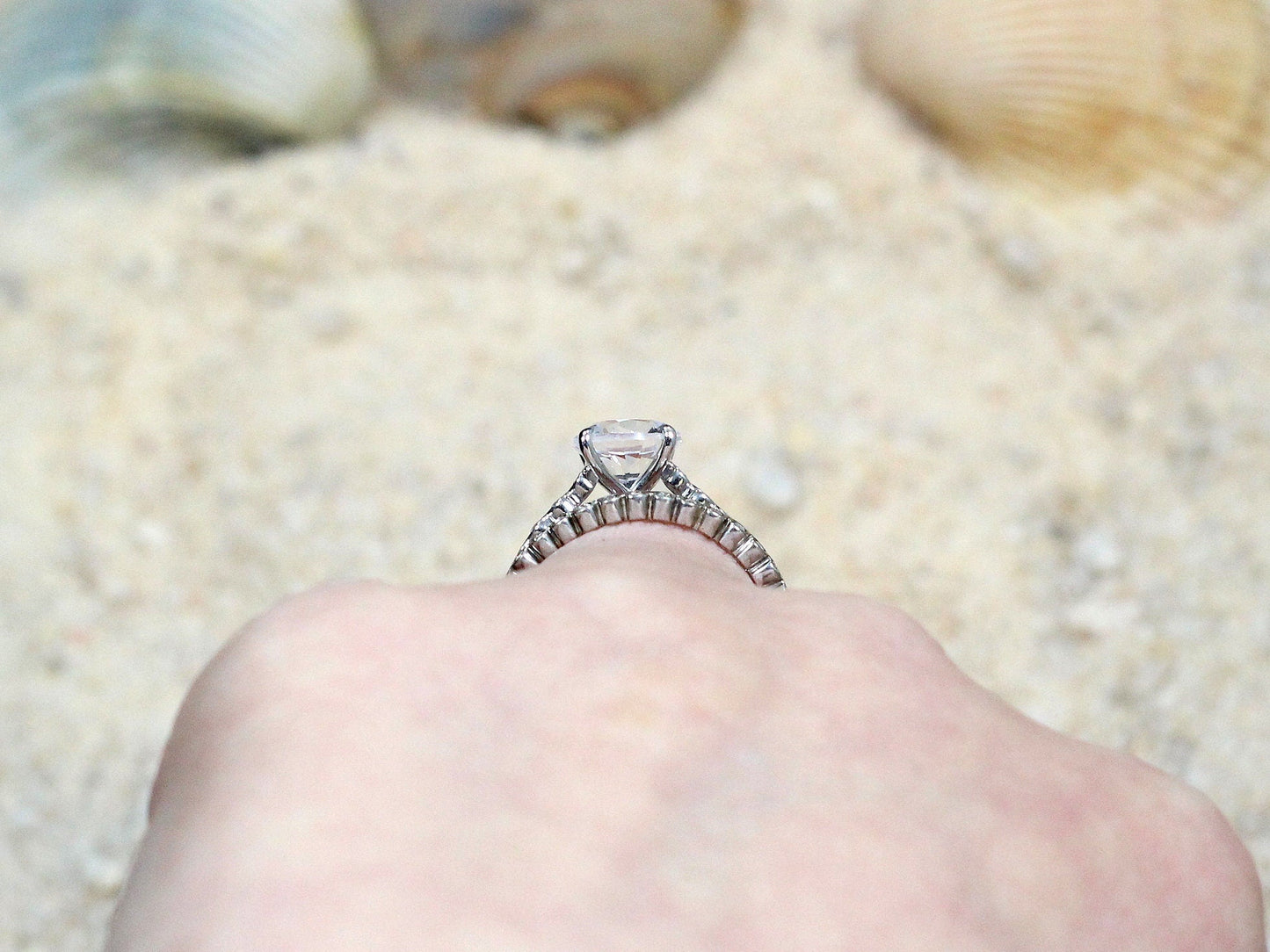 Blue Sapphire & Diamonds Engagement Ring wedding band Set round bezel Ferarelle 2ct 8mm Custom White-Yellow-Rose Gold-10k-14k-18k-Platinum BellaMoreDesign.com