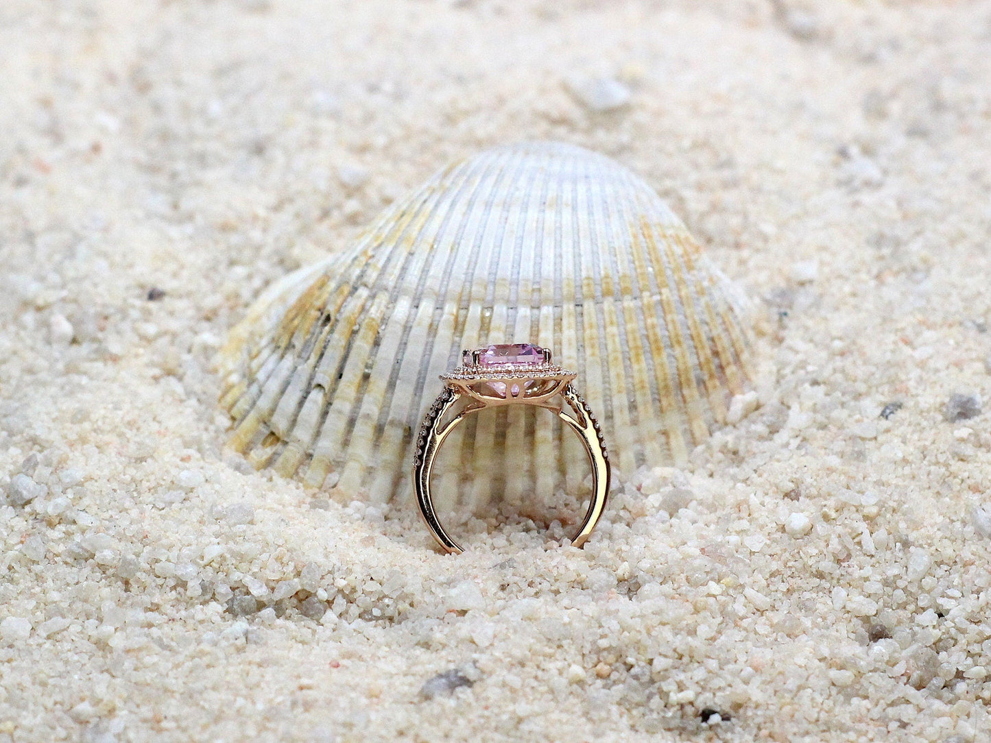 Blue Sapphire Engagement Ring, Emerald Double Halo, Belus, 4ct, 10x8mm, Promise Ring, Gift For her, Blue Sapphire Ring BellaMoreDesign.com