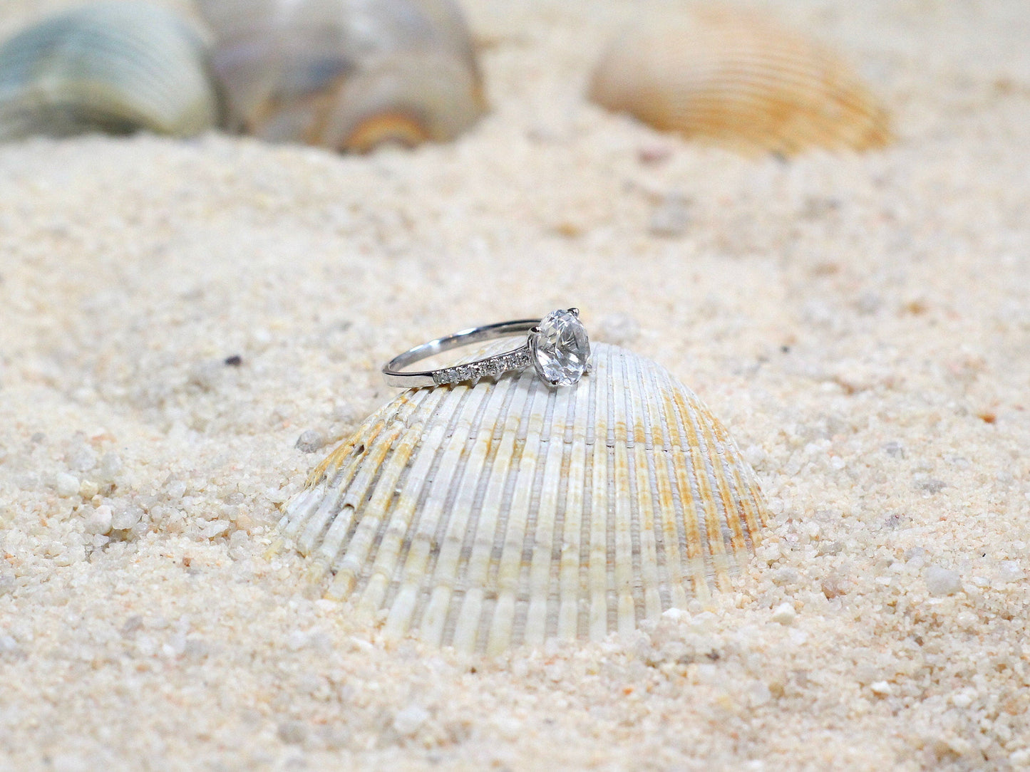 Color Change Sapphire,Color Change Sapphire Engagement Ring,Half Eternity Band,Pistis,2ct Ring,White-Yellow-Rose Gold-10k-14k-18k-Platinum BellaMoreDesign.com