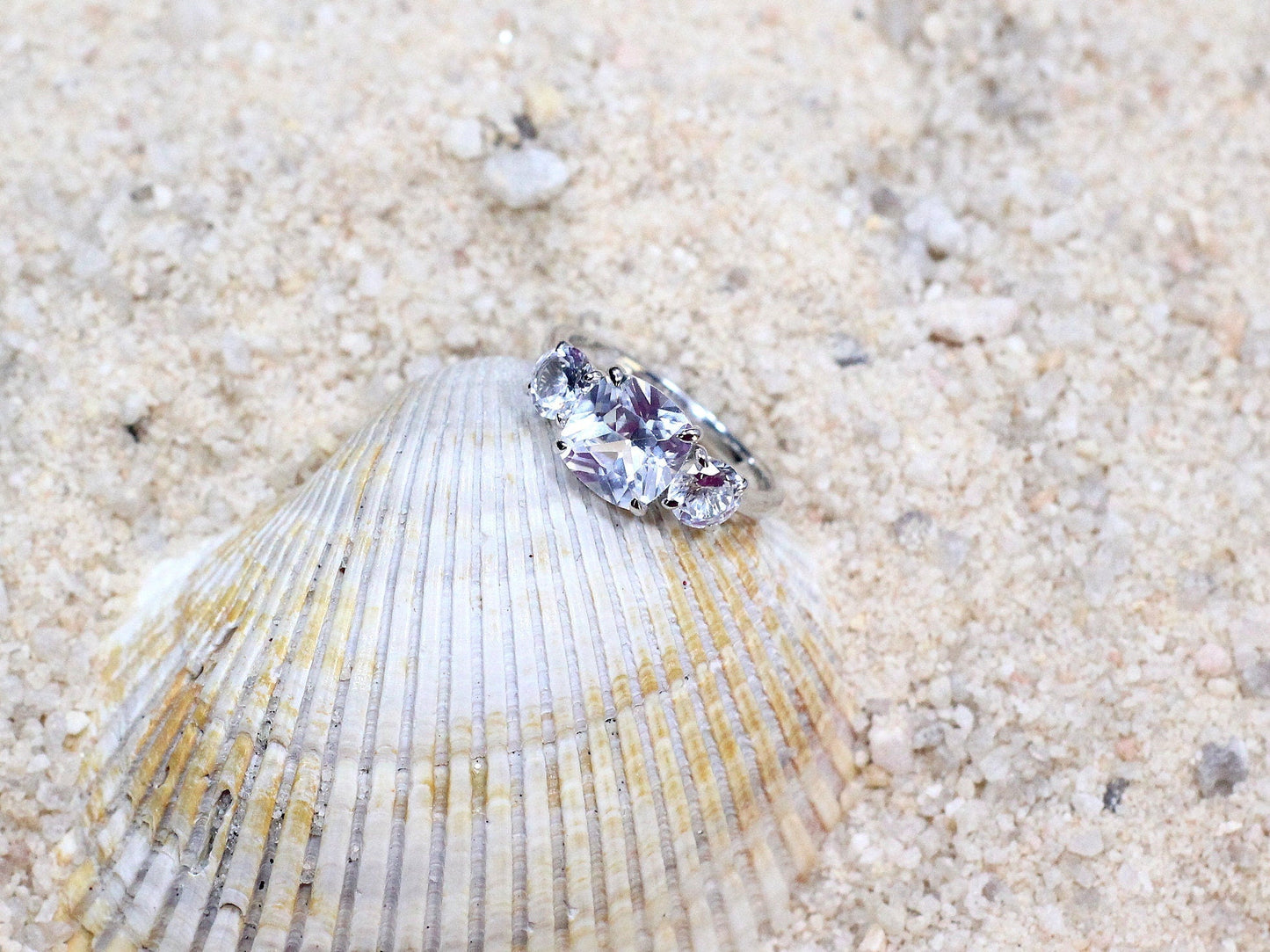Cushion Round Moissanite ring, Moissanite Engagement Ring, Cushion Cut Ring, 3 Gem Stone Ring, 2ct Ring, Aphrodite, Cushion Moissanite Ring BellaMoreDesign.com