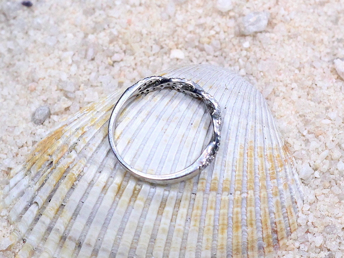 Diamond Wedding Band, Infinity Half Eternity, Engagement Ring, Wedding Band, Promise Ring, Gift For Her BellaMoreDesign.com