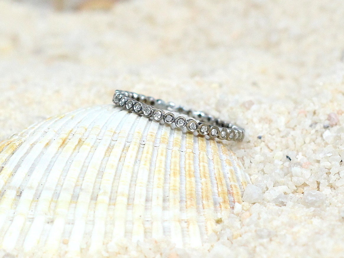 Diamonds Wedding Band Eternity Bubble Circle Bezel Band Smooth Edge Engagement Ring Ferarelle Custom White-Yellow-Rose Gold-10k-14k-18k-Plat BellaMoreDesign.com