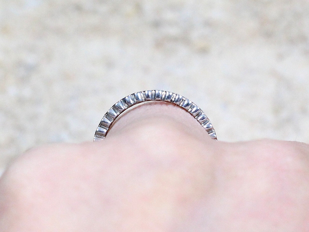 Diamonds Wedding Band Eternity Bubble Circle Bezel Band Smooth Edge Engagement Ring Ferarelle Custom White-Yellow-Rose Gold-10k-14k-18k-Plat BellaMoreDesign.com