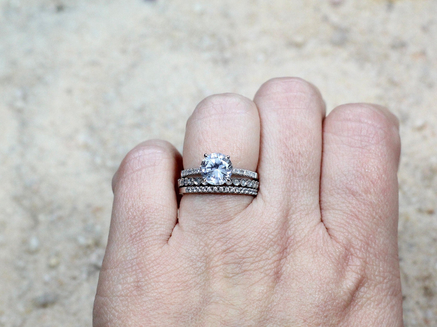 Forever One Moissanite Engagement Ring Set, Wedding Band Set, Pistis, Ferarelle, 2ct, 8mm, Bridal Set,Promise Ring, Gift For Her BellaMoreDesign.com