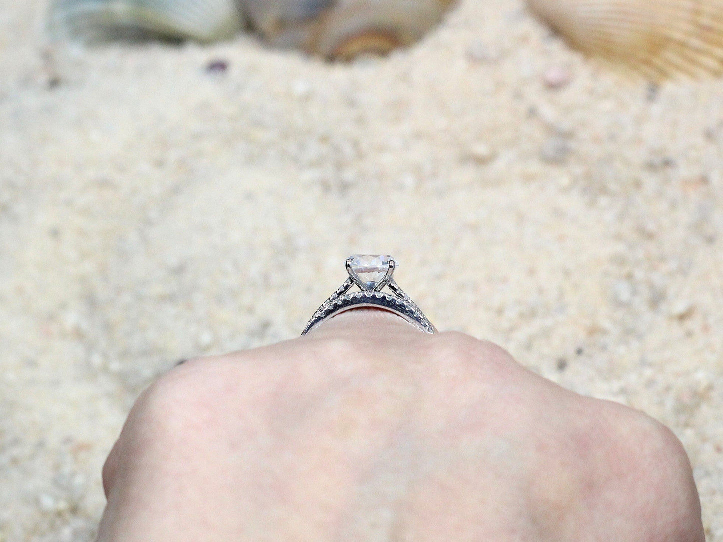 Forever One Moissanite Engagement Ring Set, Wedding Band Set, Pistis, Ferarelle, 2ct, 8mm, Bridal Set,Promise Ring, Gift For Her BellaMoreDesign.com