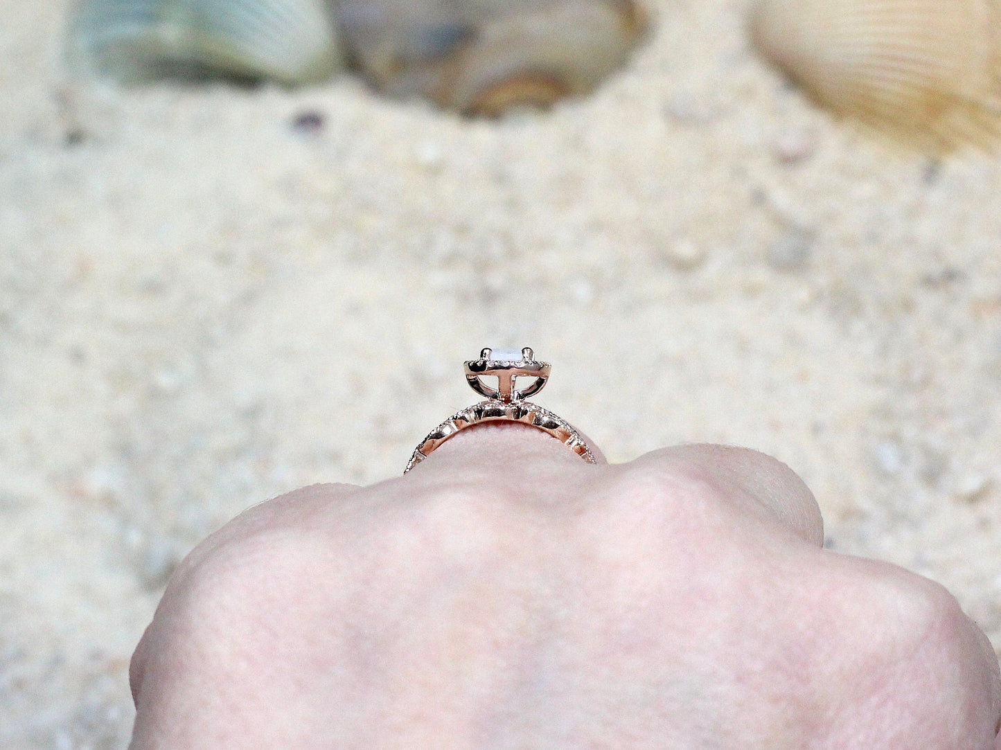 Pink Sapphire & Diamonds Engagement Ring Eternity leaf milgrain Wedding Band Set Ovale Aeolus 2ct 8x6mm White-Yellow-Rose Gold-14k-18k-Plat BellaMoreDesign.com