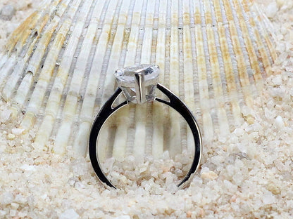2ct 8mm Heart Shaped Moissanite diamond Engagement Ring, heart moissanite ring, heart engagement ring, heart promise ring for her BellaMoreDesign.com