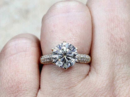 3ct Lab Diamond Ring, Lab Grown Diamond Engagement Ring, Crown Jewel, Lab Created Diamond BellaMoreDesign.com
