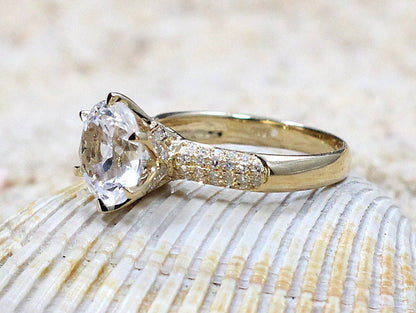 3ct Lab Diamond Ring, Lab Grown Diamond Engagement Ring, Crown Jewel, Lab Created Diamond BellaMoreDesign.com