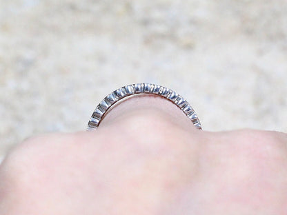 Diamond Engagement Ring Ferarelle Eternity Bubble Circle Bezel Band with Smooth Edge Ready To Ship Today BellaMoreDesign.com