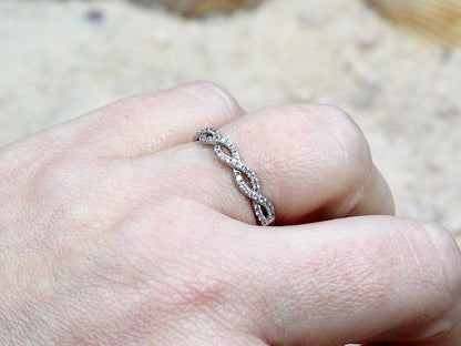 Diamonds Infinity Wedding Band Half Eternity Engagement Ring Infinite Love BellaMoreDesign.com