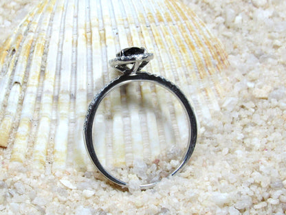 Moissanite Engagement Ring, moissanite Diamond Pear Halo ring, Helena 1ct 7x5mm Custom Size White-Yellow-Rose Gold-10k-14k-18k-Platinum BellaMoreDesign.com