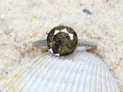Vintage Brown Diamond Engagement Ring, Antique, Filigree ,Maia, 3ct, gift for her,promise ring BellaMoreDesign.com