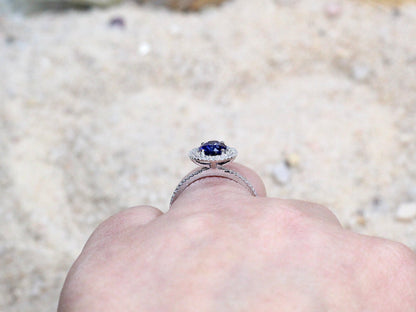 White Sapphire Engagement Ring,Oval Double Halo Ring,Urania,2ct Ring,White Sapphire Ring,White-Yellow-Rose Gold-10k-14k-18k-Platinum BellaMoreDesign.com